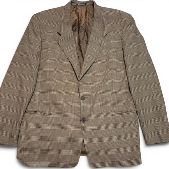 VTG Giorgio Armani Le Collezioni Blazer 42L Wool Blend Oversized Y2K Academia - Picture 3 of 10